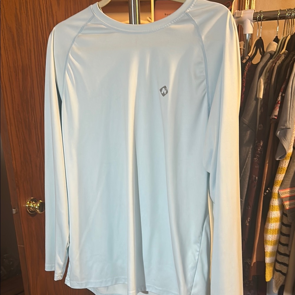 Light Blue Long Sleeve Shirt- dry fit